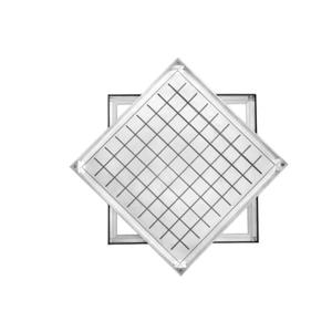 Coperchio per pozzetto in alluminio invisibile, design a incasso, classe di carico A15 per pavimentazione in piastrelle e passerelle - Product Image 2