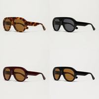 Lbashades Y0525 OEM Lunettes de soleil polarisées de haute qualité aux designs rétro, UV400, lunettes de soleil en acétate surdimensionnées de luxe, unisexe