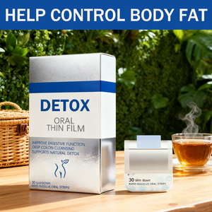 Film détox infusé aux biotiques pour la gestion du poids Bandelette orale fine avec des vitamines pour une peau claire - Product Image 3