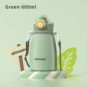 Botella de agua para niños con aislamiento de acero inoxidable de 500ml con pajita y correas dobles para los hombros, perfecta para la escuela y las aventuras al aire libre - Product Image 4