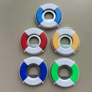 Lifesaver Nautical Plastic Bottle Opener with Silk Screen Printing-Promotional Beer Opener for Beach & Party Favors - Product Image 2