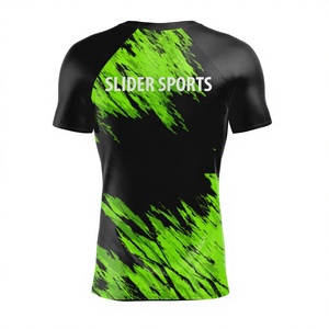 T-shirt de surf à manches courtes à motif floral, sublimation, rash guard pour femme, haut et vêtements de bain, faible MOQ, prix bas - Product Image 2
