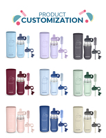 Gourde en acier inoxydable à double paroi personnalisée de 720ml et flacon de forme irrégulière bouteille d'eau de sport tasse portable pour vélo avec corde