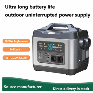 Batterie lithium-ion portable 2880Wh à charge rapide, panneau solaire, source d'alimentation automobile, contrôleur MPPT, onde sinusoïdale pure, utilisation domestique EU/US/UK - Product Image 2