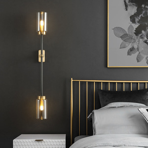 Lámpara de Pared de Cobre de Diseño Americano para Interiores, Estilo Retro, para Sala de Estar, Fondo de TV, Dormitorio Posmoderno - Product Image 4