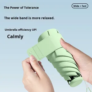 <span class=keywords><strong>Parapluie</strong></span> compact <span class=keywords><strong>de</strong></span> Protection UV ultra-léger <span class=keywords><strong>haut</strong></span> <span class=keywords><strong>de</strong></span> <span class=keywords><strong>gamme</strong></span> pour les femmes Mini pare-soleil étudiant <span class=keywords><strong>de</strong></span> voyage à contrôle manuel - Product Image 4