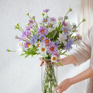 Chrysanthème Artificiel LUYI de Haute Qualité, Réaliste, Doux, Fait Main en Soie, Multi-Têtes, 52cm, Fleurs Simples pour Mariage et <span class=keywords><strong>Jardin</strong></span> - Product Image 1