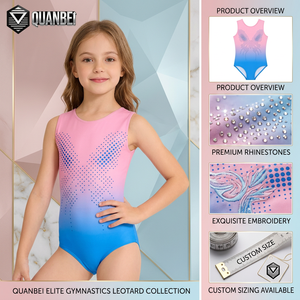 <span class=keywords><strong>Justaucorps</strong></span> de gymnastique de compétition de haute qualité sans manches, vêtements de danse, matériaux personnalisés et emballage d'exportation - Product Image 1