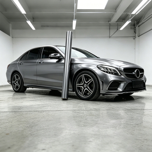Film de covering automobile gris anthracite brillant effet métallique liquide pour changement de couleur de carrosserie, avec technologie de drainage d'air - Product Image 1