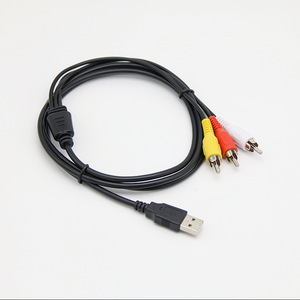 Cable USB a 3RCA con núcleo de cobre para conexión de audio y video para decodificador - Product Image 2