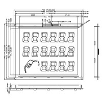 Herstellerverkauf 7,5" 664 Segment-Code LCD-Anzeigetafel und Modul mit HT1621 IC SPI Schnittstelle für Kraftstoffspendersteuerung
