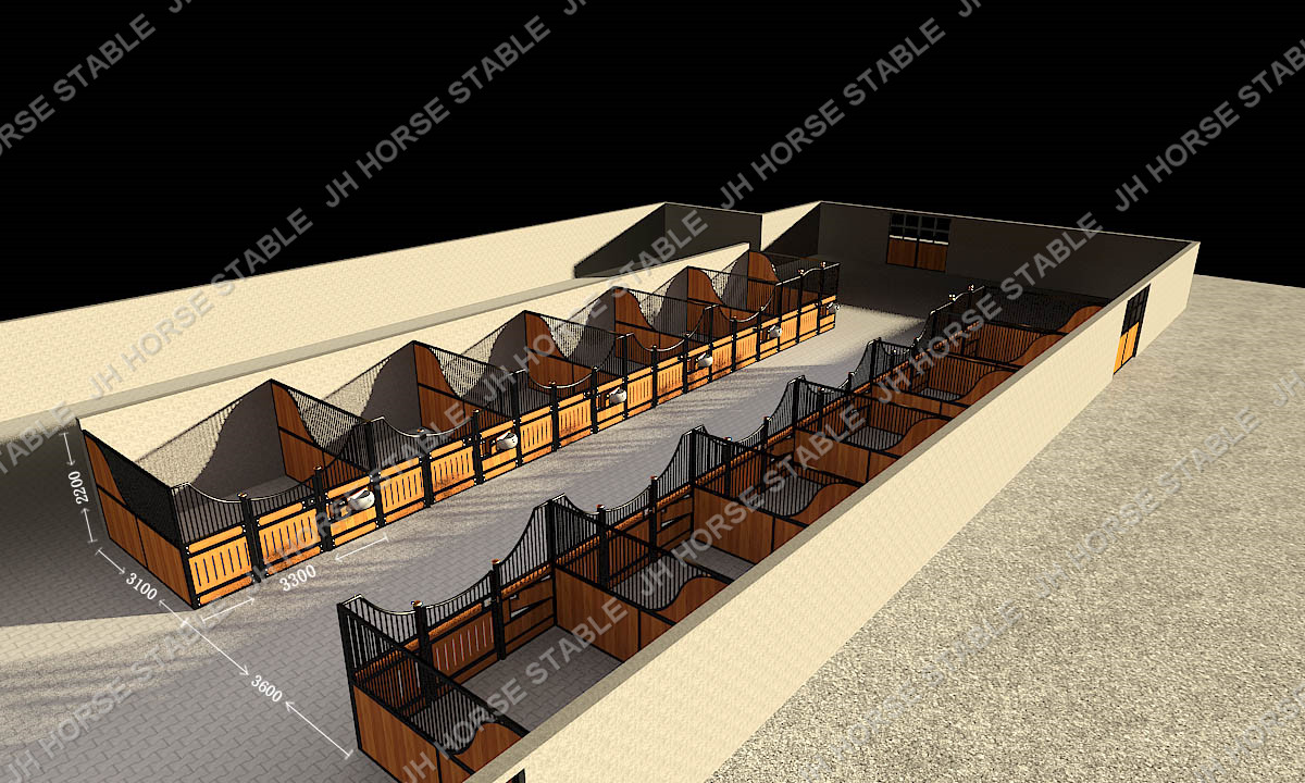 Prefabricated swing door stall simple equestrian horse stable