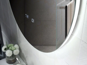 Venta caliente Dimmer Touch Switch Sensor Gran Espejo de baño Led Espejo inteligente con pantalla de temperatura - Product Image 5