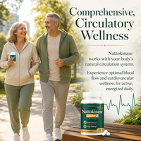 OEM/ODM Nattokinase 2000-5000 FU Capsules d'Enzymes Complément Alimentaire Soutien Quotidien au Bien-être pour Adultes Hommes Femmes Conforme aux Normes Alimentaires Européennes