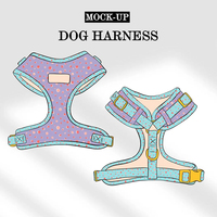 Harnais pour chien Sunraymascota de luxe en néoprène rembourré, respirant et réglable avec porte-sac à déjections - Design personnalisable et écologique