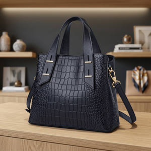 Bolso de mano de cuero genuino de estilo europeo para mujer, bolsos informales, duraderos, impermeables, ligeros, con cierre de cremallera antirrobo, extraíbles - Product Image 6
