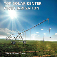 Système d'irrigation à pivot central avec boîte de vitesses et moteur, machine d'arrosage agricole connectée IoT pour l'arrosage de grands champs