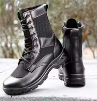 Chaussures de randonnée tactiques respirantes en maille de haute qualité avec lacets, semelle extérieure en caoutchouc mi-mollet, bottes de sécurité pour le travail et l'entraînement en gros