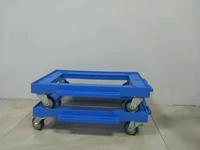 Mini-caisse logistique en plastique pour voiture, chariot mobile avec boîte logistique empilable, fournisseur