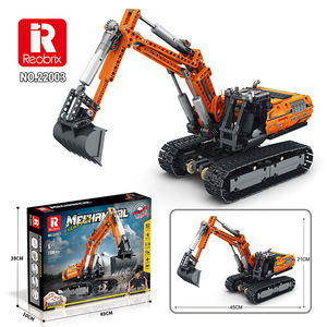 Reobrix 22003 拼图电动机械挖掘机 APP 远程控制车辆玩具 MOC 积木游戏 - Product Image 6