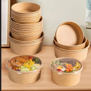 High Quality Disposable Customized Eco Friendly Food Packaging Soup <b>Paper</b> <b>Bowls</b> and Lids for Party Use and Hot Drinks - Product Image 2