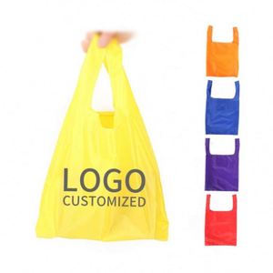 Bolsa Plegable de Poliéster Ecológico, Personalizable al por Mayor, de Color Sólido, Impermeable, con Cierre de Cremallera, Bolsillo Interior, Gran Capacidad - Product Image 1