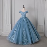 Robe de Quinceañera de luxe avec appliques brodées exquises, robe de bal princesse à épaules dénudées pour les événements du soir