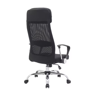 Chaise de bureau ergonomique moderne noire pour adultes, chaise de direction pivotante en tissu maillé réglable pour <span class=keywords><strong>visiteurs</strong></span> - Product Image 4