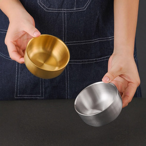 <span class=keywords><strong>Ciotola</strong></span> in Acciaio Inox per Insalata, Frutta e Dessert, Stile Coreano, Oro e Argento, con Coperchio, per Ristoranti - Product Image 6