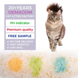 Großhandel individualisierte 3,8 L 5 L Staubfreier Kristall Silikagel Katzensand Staubfreier pH-Anzeiger Silikagel Katzensand