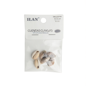 Perles de coquillages ILAN 16-18 mm pour la fabrication de bijoux artisanaux DIY, lot de 6 - Product Image 1