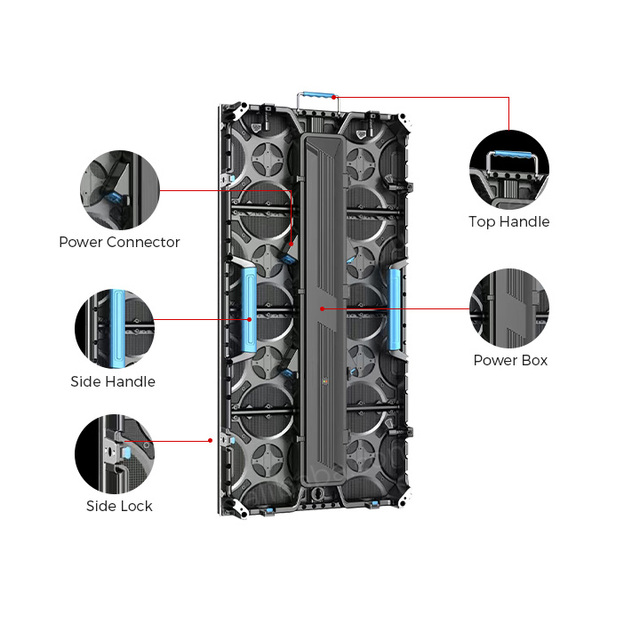 Outdoor Rental LED Display Screen IP65 Waterproof 4500cd/m Brightness Stage Church Advertising Backdrop
