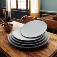 Ensemble de plaques de chargeur de restaurant, commercial, nouveau style, noir et gris