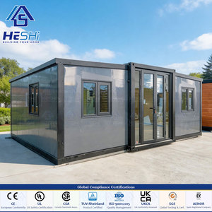บ้านพักนักเรียนมาตรฐานออสเตรเลีย ขนาด 78 ตร.ม. บ้านคอนเทนเนอร์แบบขยายได้ 40 ฟุต 4 ห้องนอน 2 ห้องน้ำ วิลล่าพับได้ชุบสังกะสี - Product Image 1