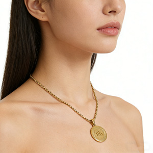 ZOGXIN Twelve Constellation Necklace 18K Gold Plated Stainless Steel Pendant Women's Fashion Jewelry Daily Wear - Product Image 3