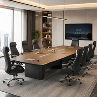 Table de Conférence Personnalisée en Gros pour Usine, avec Conception de Fente pour Câbles, Idéale pour Projets de Bureau et Réunions