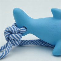 Jouet de tirage durable en corde Shark Rope pour chien, jouet interactif de tirage à la corde pour chiots et chiens adultes