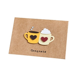 Mini carte pour vous Kraft Kraft Brown 3D Flower Gift Card Message Thank You Card Birthday Favor - Product Image 5