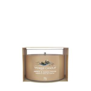 Vela Votiva YANKEE CANDLE en Vidrio Ámbar con Aroma a Sándalo - Product Image 1