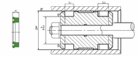 Joint d'étanchéité HOVOO U601 en PU pour piston ou tige, avec plage de température de -35 à 100 °C et pression de 40 MPa, pour diverses applications