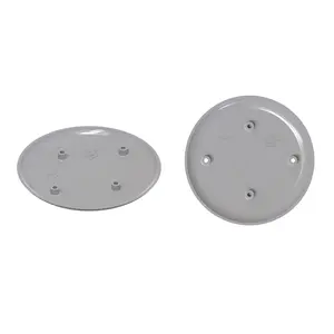 American One-Gang Round Blank Cover Brackets-Nonmetallic 0.22"D x 3.38"W x 3.38"L