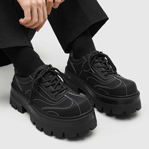 Nouvelles Chaussures Derby Décontractées à Semelle Épaisse pour Hommes 2026 – Modèle Haut de Gamme Noir Rehaussant la Taille à Coupe Basse - Product Image 5