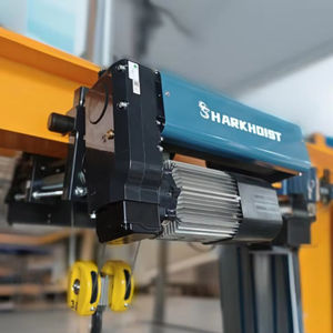 Shark China <span class=keywords><strong>Hoist</strong></span> katrol listrik Eropa dengan tali kawat Material penanganan derek <span class=keywords><strong>12</strong></span>.5ton 12500kg 4/0.7m/menit Headroom rendah - Product Image 1
