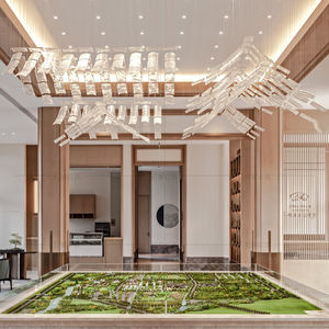 Lampe suspendue carrée vintage avec carreaux de verre Design Nouvel An Lumières pour centre de <span class=keywords><strong>vente</strong></span> <span class=keywords><strong>immobilier</strong></span> et décoration de salon - Product Image 2