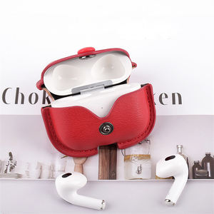 Étui Airpods Pro en cuir PU, design de luxe, antichoc, OEM - Product Image 4