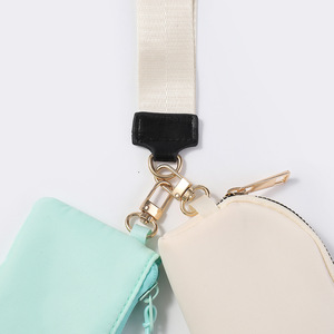 High Quality Luxury Fashion Double <b>Wrist</b> Wallet Coin <b>Bag</b> Custom Dual Pouch Wristlet Keychain Bracelet Card Holder Wallet - Product Image 5