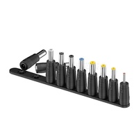 Adaptateur multifonctionnel pour ordinateur portable Convertisseur DC 8 pcs/set Universal DC Power Supply Plugs Converter Connector DC 5521 Adapter