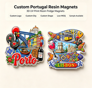 Imán <span class=keywords><strong>de</strong></span> Resina para Refrigerador <span class=keywords><strong>de</strong></span> <span class=keywords><strong>Oporto</strong></span> y Lisboa, Personalizado con Gallo <span class=keywords><strong>de</strong></span> Portugal, Puente Dom Luis, Vino del Puerto, Recuerdo, Venta al por Mayor - Product Image 6