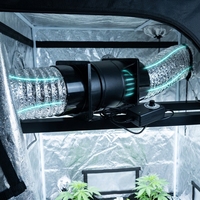 Ventilateur d'extraction de 12 cm avec contrôleur de vitesse, extracteur d'air de cuisine pour système de ventilation de serre hydroponique