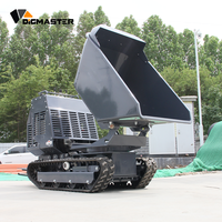 Mini-Dumper Hydraulischer Kompaktlader 4x4 260 Grad Drehung Benzinmotor Pumpe Kipper Raupentransporter Einfach zu Bedienen